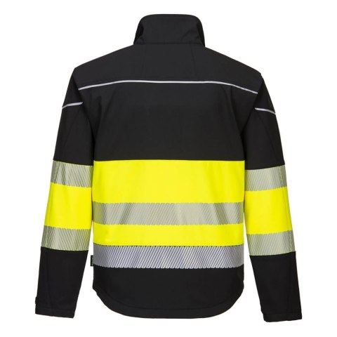 KURTKA OSTRZEGAWCZA SOFTSHELL PW375BKY ROZMIAR XL PORTWEST