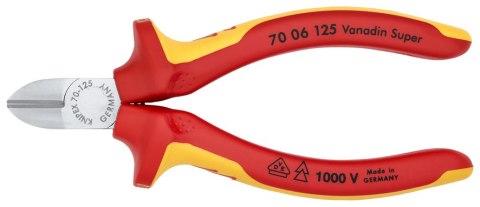 SZCZYPCE TNĄCE BOCZNE IZOLOWANE 125MM KNIPEX