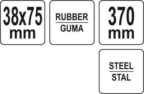 WAŁEK DOCISKOWY 75 MM Z UCHWYTEM STALOWYM YATO