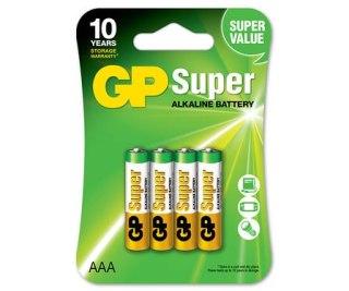 BATERIA SUPER ALKALINE AAA 1.5V 4 SZTUK GP BATTERY