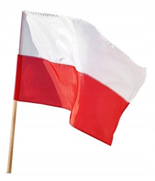 FLAGA POLSKI 70*112 CM, KPL. Z TRZONKIEM UN