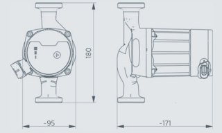 POMPA OBIEGOWA ELEKTRONICZNA DO C.O. 25/60 6/4'' INVENA