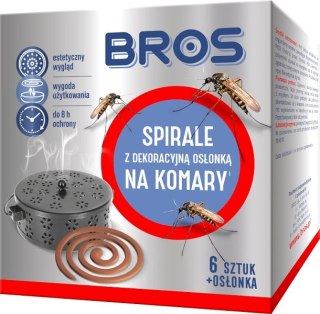 SPIRALE NA KOMARY Z DEKORACYJNĄ OSŁONĄ 6SZTU. BROS