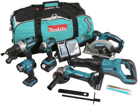 ZESTAW COMBO 18V DTD152+DHP451+DSS610+DGA452+DJR186+DML815 MAKITA