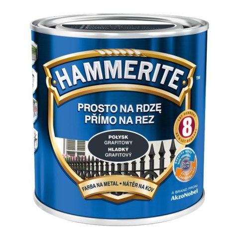 EMALIA HAMMERITE POŁYSK GRAFITOWY 0,7L HAMMERITE