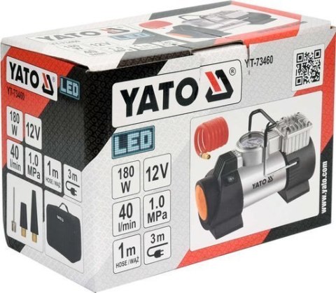 KOMPRESOR SAMOCHODOWY Z LAMPĄ LED 180W YATO