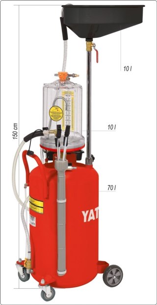 ZLEWARKO WYSYSARKA PNEUMATYCZNA 70L ZE ZBIORNIKIEM KONTROLNY YATO