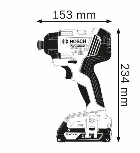 KLUCZ UDAROWY AKUMULATOROWY GDR 180-LI 2*2.0 AH BOSCH