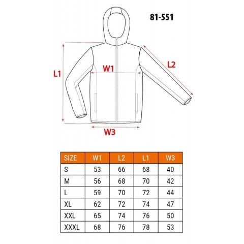 KURTKA SOFTSHELL Z KAPTUREM ODPINANYM, ROZMIAR M NEO