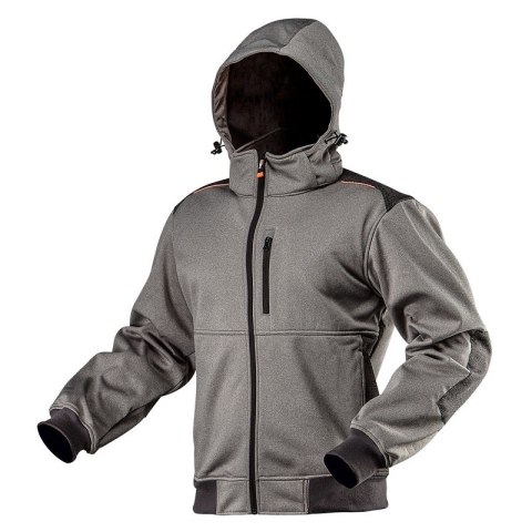 KURTKA SOFTSHELL Z KAPTUREM ODPINANYM, ROZMIAR S NEO