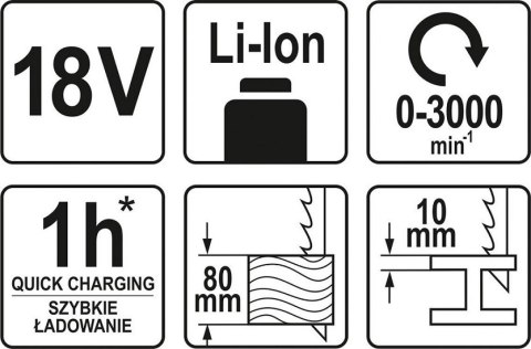 PIŁA SZABLASTA 18V BEZ AKUMULATORA YATO