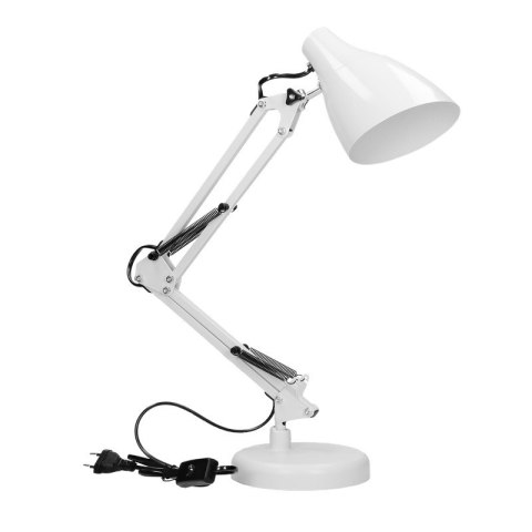 LAMPA BIURKOWA DIAN 60W E27 STAL, BIAŁA VIRONE