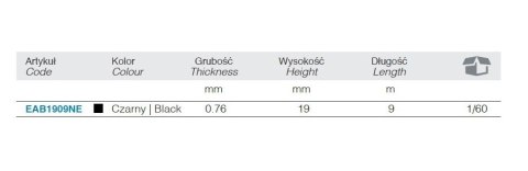 TAŚMA SAMOWULKANIZUJĄCA CZARNA BM 9M*19MM BM GROUP