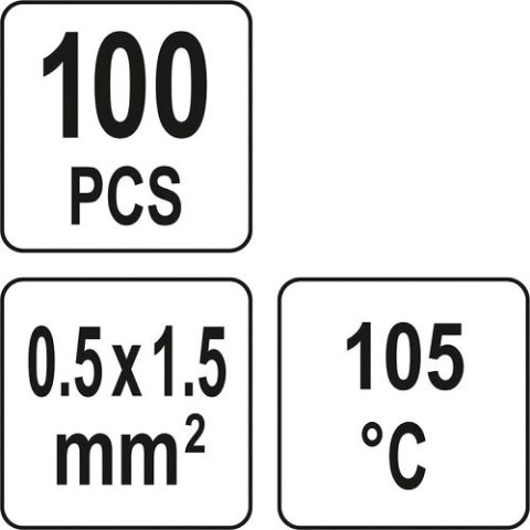 ZESTAW RUREK TERMOKURCZLIWYCH Z CYNĄ 0.5-1.5MM2., 100SZT YATO