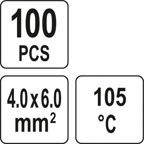 ZESTAW RUREK TERMOKURCZLIWYCH Z CYNĄ 4-6MM2., 100SZT YATO