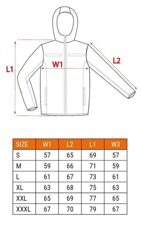 KURTKA SOFTSHELL Z KAPTUREM POMARAŃCZOWA, ROZMIAR XXL NEO