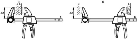 ŚCISK UNIWERSALNY JEDNORĘCZNY SZYBKOMOCUJĄCY 600X80MM BESSEY