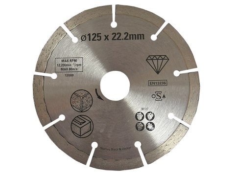 TARCZA DIAMENTOWA 125MM DO BETONU STANLEY