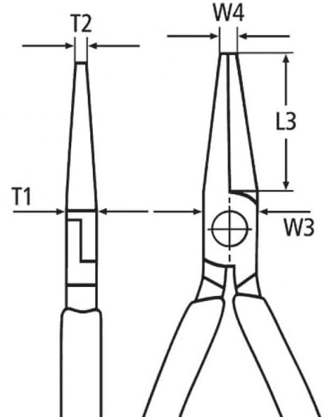 SZCZYPCE TNĄCE PÓŁOKRĄGŁE WYDŁUŻONE 200MM KNIPEX