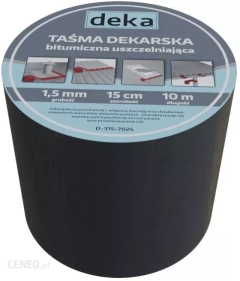 TAŚMA USZCZELNIAJĄCA DEKARSKA ALUBUTYL 15CM*10MB ANTRACYT DEKA