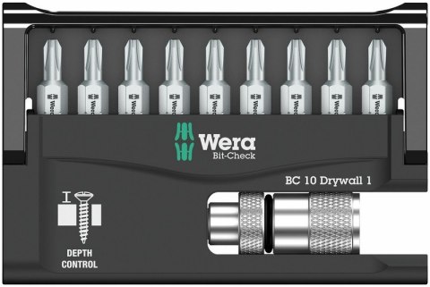 ZESTAW BITÓW BIT-CHECK 10 DRYWALL 1 10 CZĘŚĆ WERA