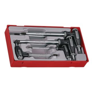 ZESTAW KLUCZY TRZPIENIOWYCH Z RĘKOJEŚCIĄ 7SZT. TENG TOOLS