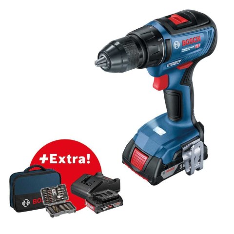 WIERTARKO-WKRĘTARKA AKUMULATOROWA GSR 18V-50 2*2.0AH + ACC BOSCH