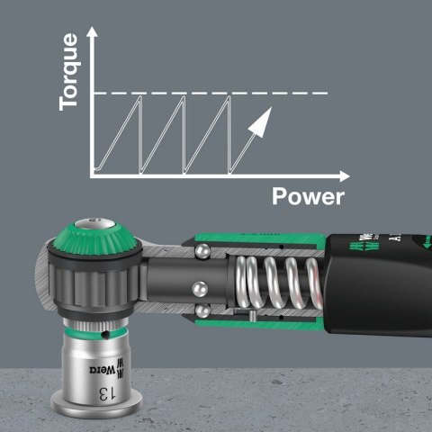 KLUCZ DYNAMOMETRYCZNY SAFE-TORQUE A 1 1/4'',2-12NM,10CZ. WERA