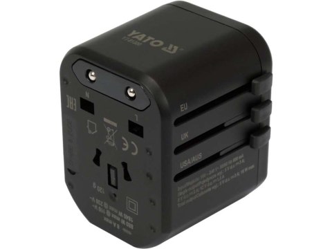 ADAPTER PODRÓŻNY UNIW. USB, USB-C 18W YATO