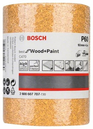 ROLKA SZLIFIERSKA BEST F/WOOD 93MM*5M P60 BOSCH