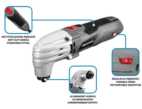 URZĄDZENIE WIELOFUNKCYJNE 250W, ILOŚĆ OSCYLACJI 15000-21000 GRAPHITE