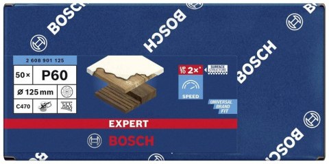 KRĄŻEK PRZYCZEPNY 125MM EXPERT EXC470 G60 PERFOROWANY BOSCH KRĄŻEK PRZYCZEPNY 125MM EXPERT EXC470 G60 PERFOROWANY BOSCH