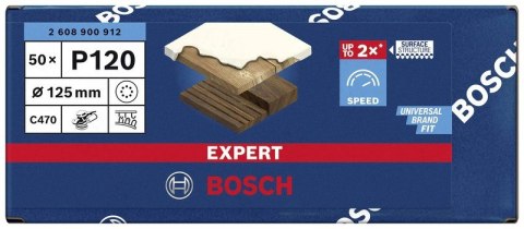 KRĄŻEK ŚCIERNY EXPERT EXC470 125MM P120 8OTW. BOSCH