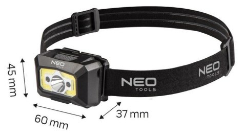 LATARKA CZOŁOWA AKUMULATOROWA USB 250LM COB LED,CZUJNIK RUCH NEO