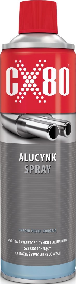 SPRAY OCHRONA PRZED RDZĄ ALU CYNK 500ML CX-80