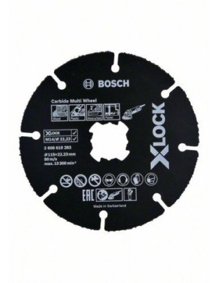 TARCZA TNĄCA X-LOCK CARBIDE MULTI WHEEL 115*1*22.23 10 SZT. BOSCH