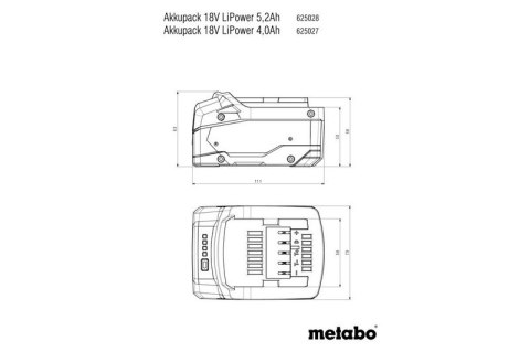 AKUMULATOR LI-POWER 18V - 4.0 AH METABO