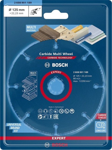 TARCZA UNIWERSALNA EXPERT CARBIDE MULTI WHEEL CMW 125*22MM BOSCH