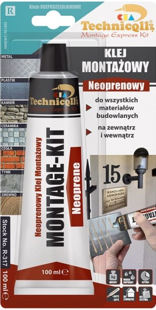 KLEJ MONTAŻOWY NEOPRENOWY 100ML TECHNICQLL