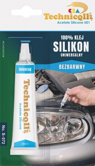 KLEJ SILIKON UNIWERSALNY BEZBARWNY 20ML TECHNICQLL