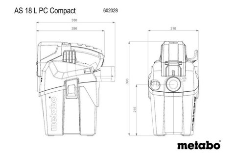 ODKURZACZ AKUMULATOROWY AS 18 L PC COMPACT METABO