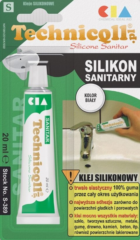 SILIKON SANITARNY BIAŁY 20ML TECHNICQLL