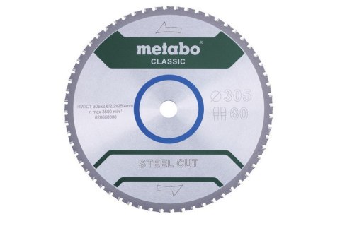 PIŁA TARCZOWA STEEL CUT CLASSIC 305*25.4MM Z60 METABO