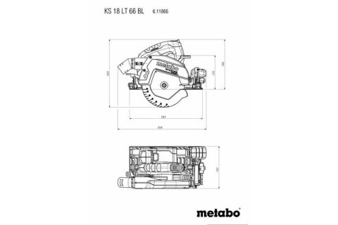 PILARKA TARCZOWA AKUMULATOROWA KS 18 LTX 66 BL METABO