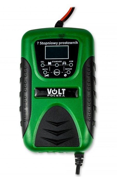 PROSTOWNIK AUTOMATYCZNY Z LCD 12V 8A COMPACT GREEN VOLT POLSKA