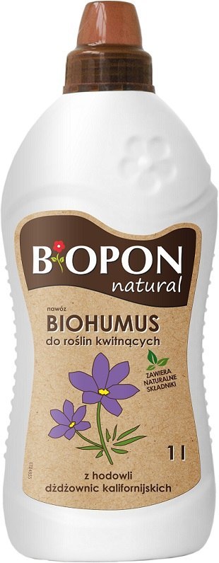 BIOHUMUS. -- DO ROŚLIN KWITNĄCYCH PŁYN 1L BIOPON