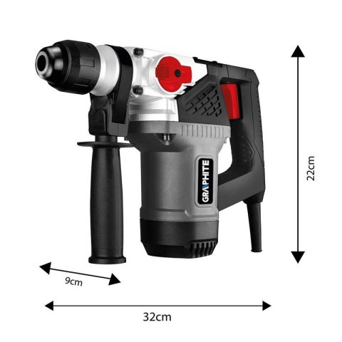 MŁOT UDAROWY SDS+ 900W WALIZKA GRAPHITE