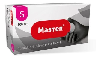 RĘKAWICE NITRYLOWE CZARNE MASTER PRIDE ROZMIAR S UN