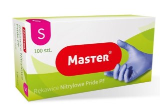 RĘKAWICE NITRYLOWE NIEBIESKIE MASTER PRIDE ROZMIAR S UN