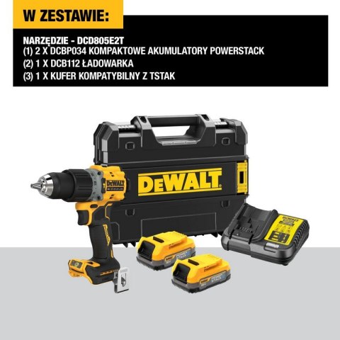 WIERTARKO-WKRĘTARKA AKUM. Z UDAREM XR 18V 2*1.7AH DEWALT